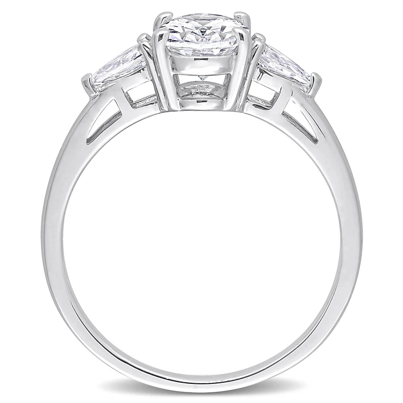 Julianna B Sterling Silver Cubic Zirconia 3 Stone Ring