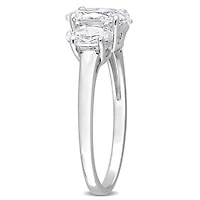 Julianna B Sterling Silver Cubic Zirconia 3 Stone Ring