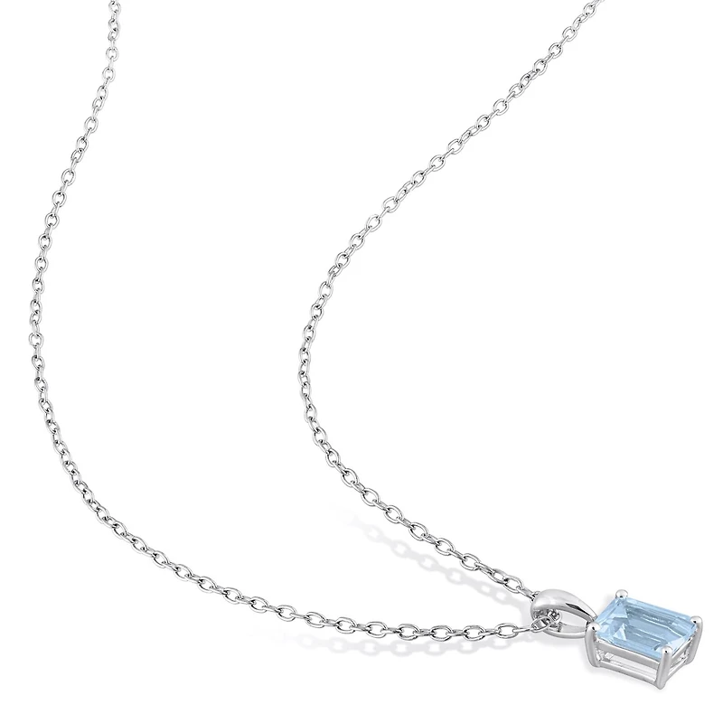 Julianna B Sterling Silver Sky Blue Topaz Pendant