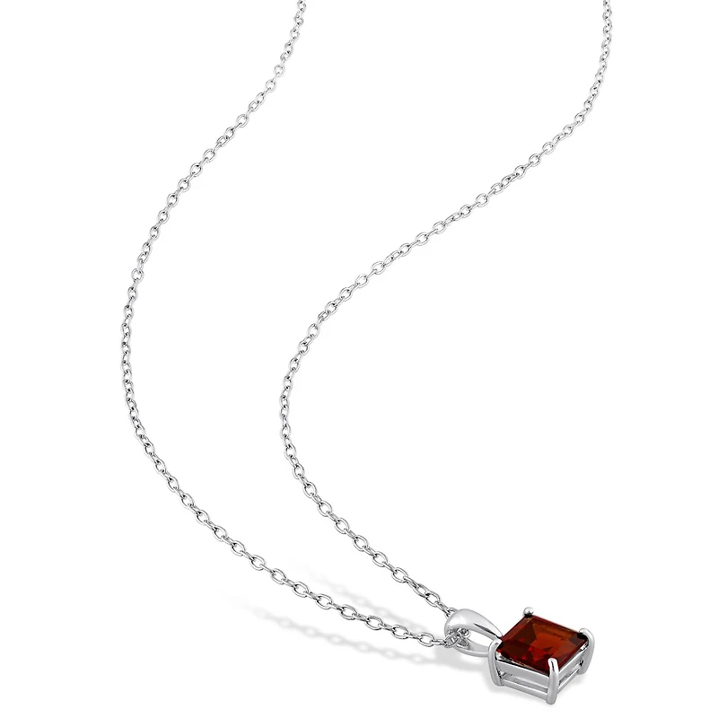 Julianna B Sterling Silver Garnet Pendant