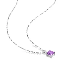 Julianna B Sterling Silver Amethyst Pendant