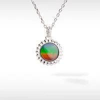 Korite Solstice Sterling Silver Ammolite Pendant