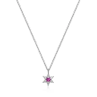 Reign Pink Sapphire Star Necklace