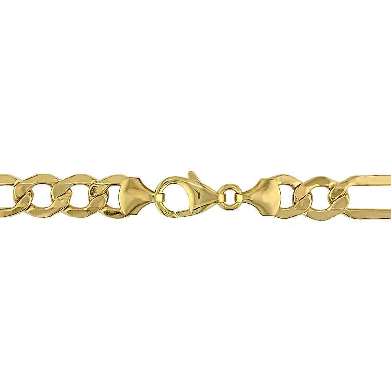 Julianna B 10K Yellow Gold 8" 8MM Figaro Link ID Bracelet