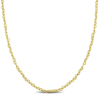 Julianna B 14K Yellow Gold 18" Heart Link Chain