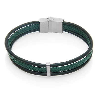 SteelX Leather Bracelet