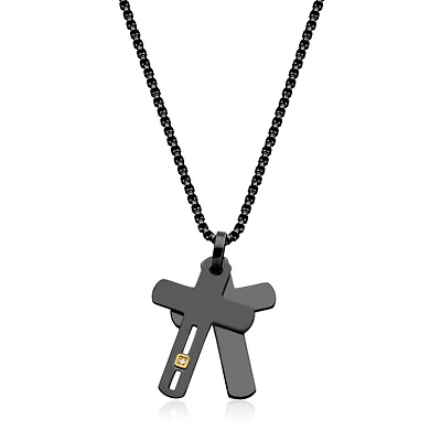 SteelX Stainless Steel Double Cross Pendant