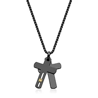 SteelX Stainless Steel Double Cross Pendant