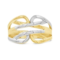 10K Yellow & White Gold Open Work Ring