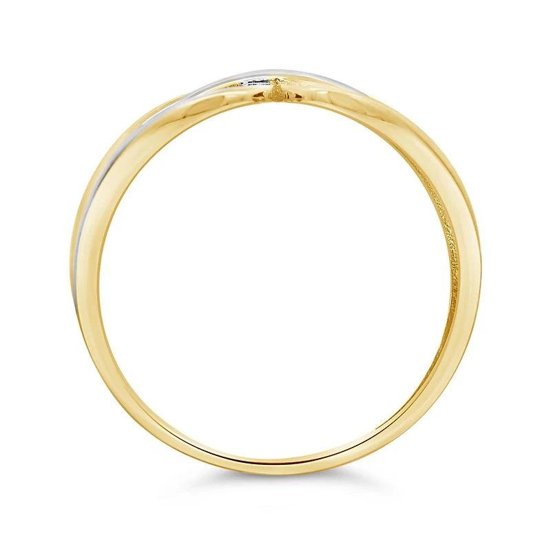 10K Yellow & White Gold Open Work Ring