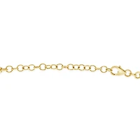 10K Yellow Gold 16" + 2" Extender Braided Spring Omega Chain