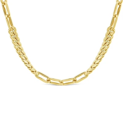 10K Yellow Gold 4.5mm 18" Miami Paperclip Link Chain