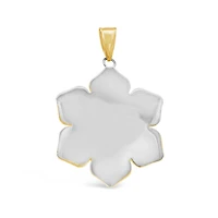 10K Yellow & White Gold Snowflake Pendant (Chain Not Included)