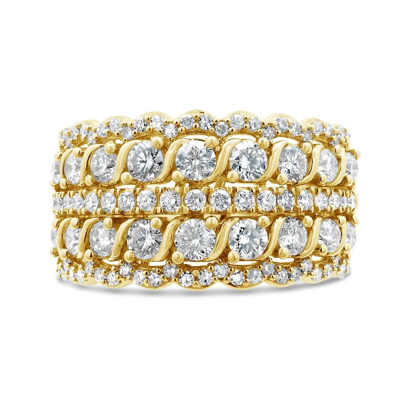 14K Yellow Gold 1.45CTW Diamond Band