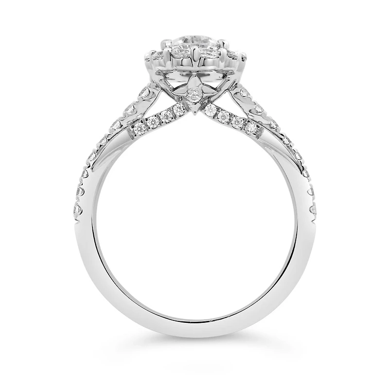 Jenny Packham 18K White Gold Lab Grown 1.75CTW Pear Shaped Diamond Bridal Set