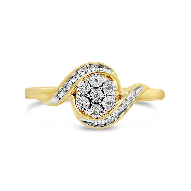 10K Yellow Gold Diamond Promise Ring
