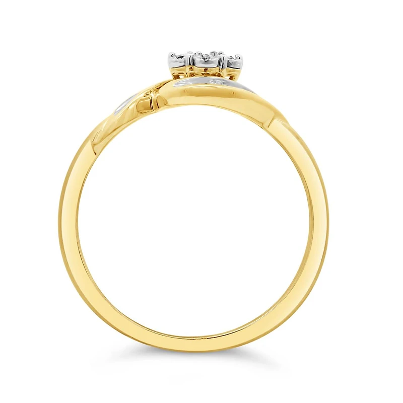10K Yellow Gold Diamond Promise Ring