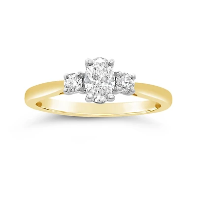 Glacier Fire 14K Yellow Gold Canadian 0.55CTW Diamond Three-Stone Ring