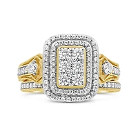 10K Yellow Gold 0.95CTW Diamond Bridal Set