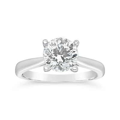 Blossom 14K White Gold Lab Grown 2.00CT Diamond Solitaire Ring