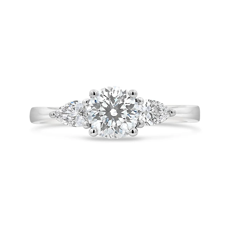 Blossom 14K White Gold Lab Grown 1.30CTW Diamond Three-Stone Ring