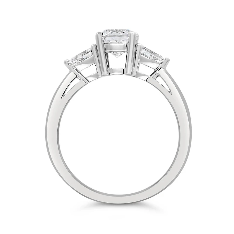 Blossom 14K White Gold Lab Grown 1.30CTW Diamond Three-Stone Ring