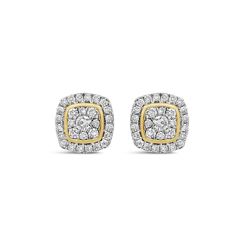 Bouquet 10K Yellow Gold 0.40CTW Diamond Fashion Stud Earrings