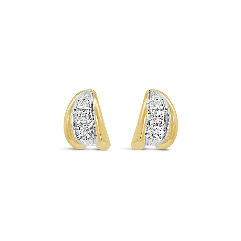 Glacier Fire 10K Yellow Gold Canadian 0.10CTW Diamond Earrings