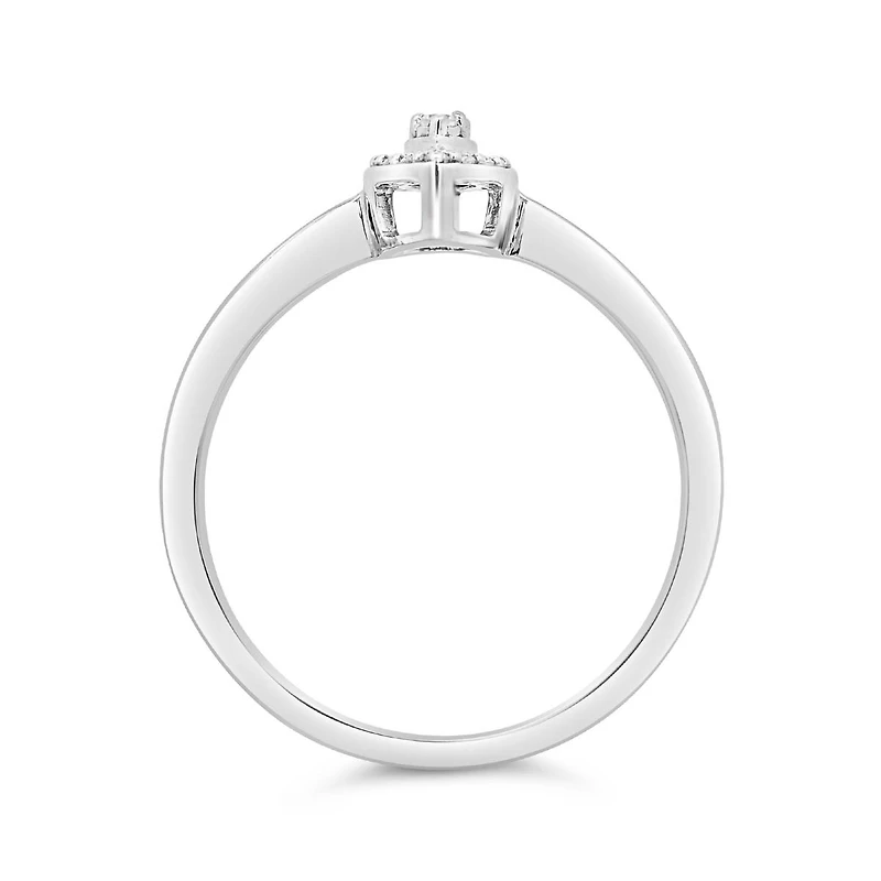 Sterling Silver 0.15CTW Diamond Promise Ring