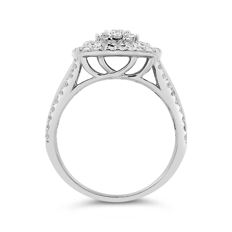 New Brilliance 10K White Gold Lab Grown 1.51CTW Diamond Fashion Ring