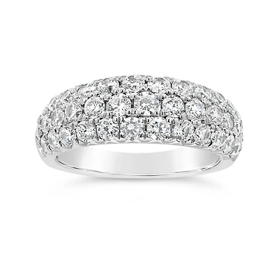 New Brilliance 10K White Gold Lab Grown 2.00CTW Diamond Anniversary Band