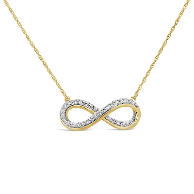 Infinite Love 10K Yellow Gold 0.23Ctw Diamond Necklace