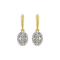 Bouquet 10K Yellow Gold 0.23CTW Diamond Fashion Dangle Earrings