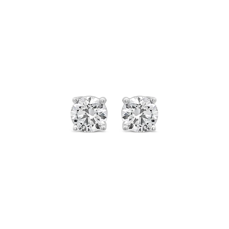 New Brilliance 14K White Gold Lab Grown 1.00CTW Diamond Stud Earrings