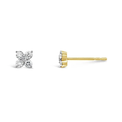 10K Yellow Gold 0.25CTW Diamond Stud Earrings