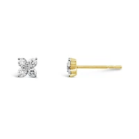 10K Yellow Gold 0.25CTW Diamond Stud Earrings
