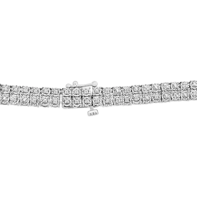 Sterling Silver 1.00CTW Diamond 24" Unisex Chain