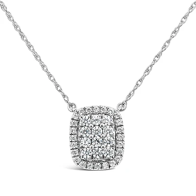 New Brilliance 10K White Gold Lab Grown 0.45CTW Diamond Necklace