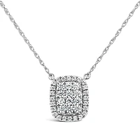 New Brilliance 10K White Gold Lab Grown 0.45CTW Diamond Necklace