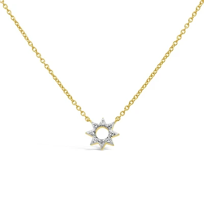 Charmables 10K Yellow Gold Diamond Sun Necklace