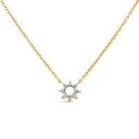 Charmables 10K Yellow Gold Diamond Sun Necklace