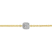 Charmables 10K Yellow Gold Cushion Shaped Diamond Bracelet