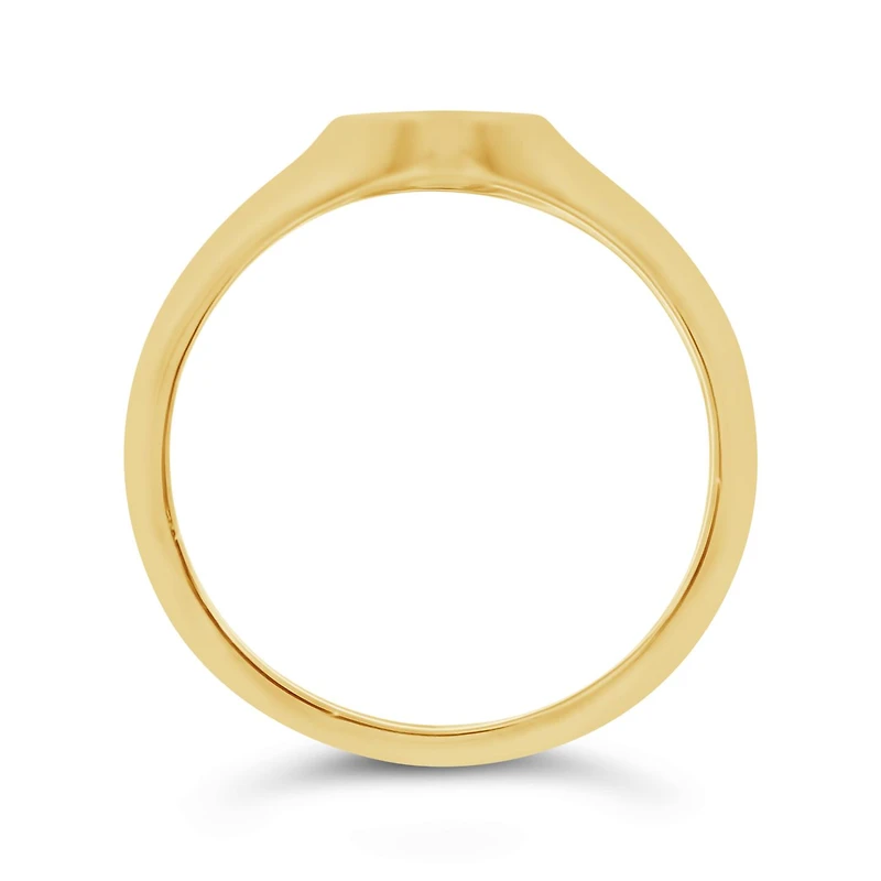 Charmables 10K Yellow Gold Diamond Infinity Signet Ring