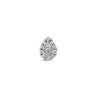 Charmables 10K Yellow Gold Diamond Pear Shaped Single Stud Earring