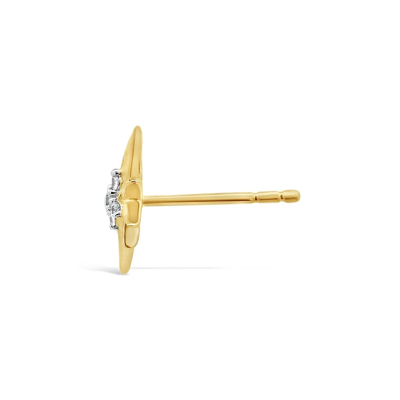 Charmables 10K Yellow Gold Diamond Northern Star Single Stud Earring