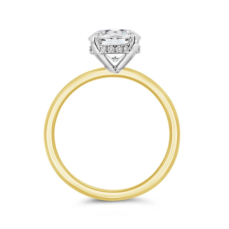 New Brilliance 14K Yellow Gold Lab Grown 2.08CTW Round Cut Diamond Ring
