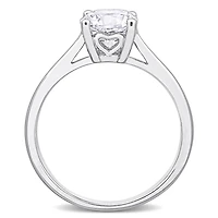 Julianna B Sterling Silver Created Sapphire Solitaire Ring