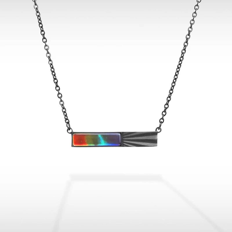 KORITE ECLIPSE Black Titanium Ammolite Pendant