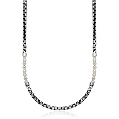 SteelX Stainless Steel White Shell Pearl Necklace