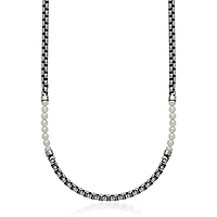 SteelX Stainless Steel White Shell Pearl Necklace